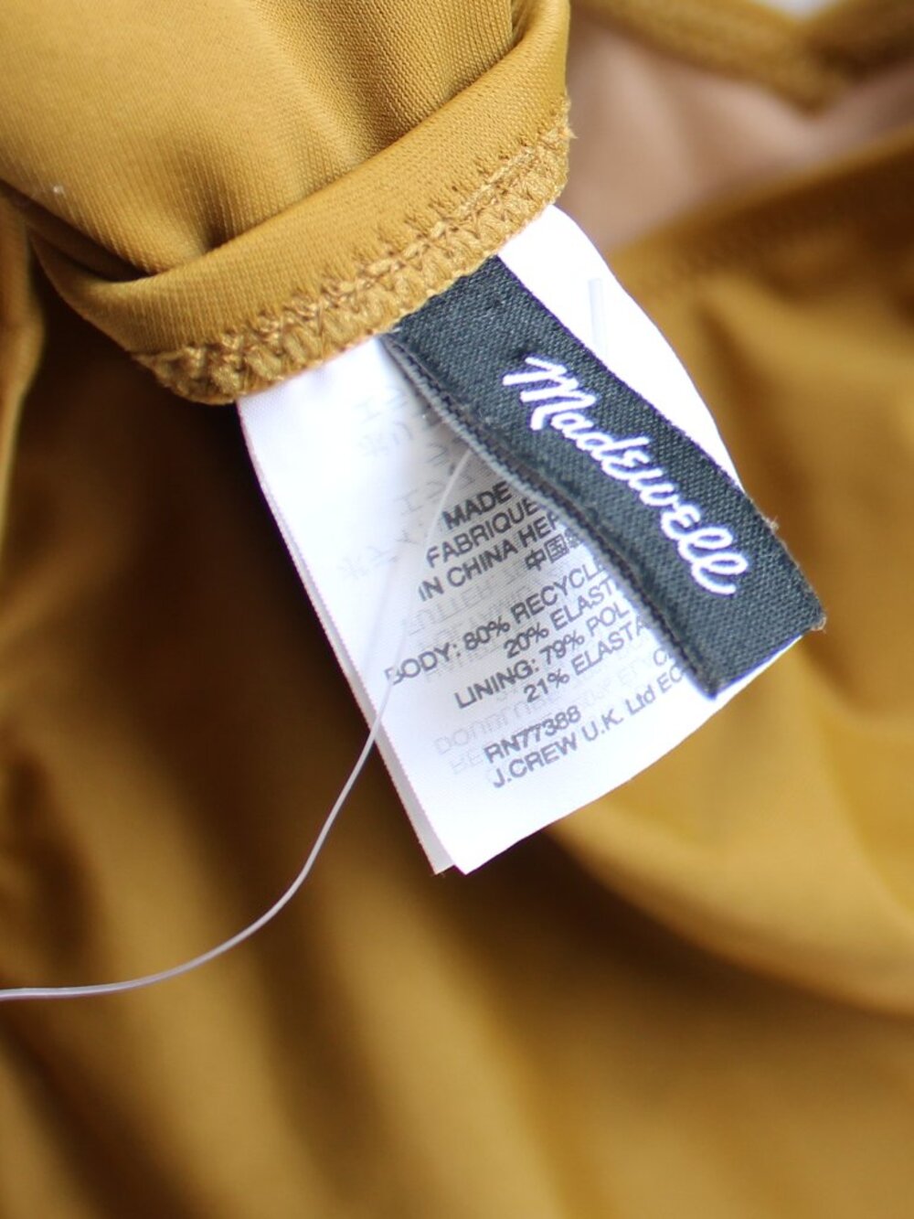 Madewell Second Wave Crisscross One-Piece Swimsuit in Distant Olive Small NWOT - Picture 6 of 7